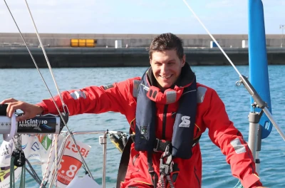 Sailing yacht with South Atlantic windvane
